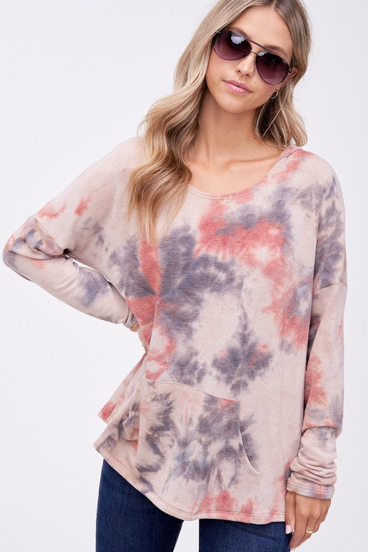 CLOUD TIE DYE TERRY SWEATSHIRT TOP