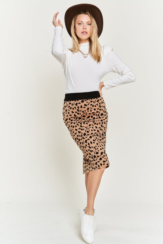 ANIMAL PRINT SWEATER SKIRTS