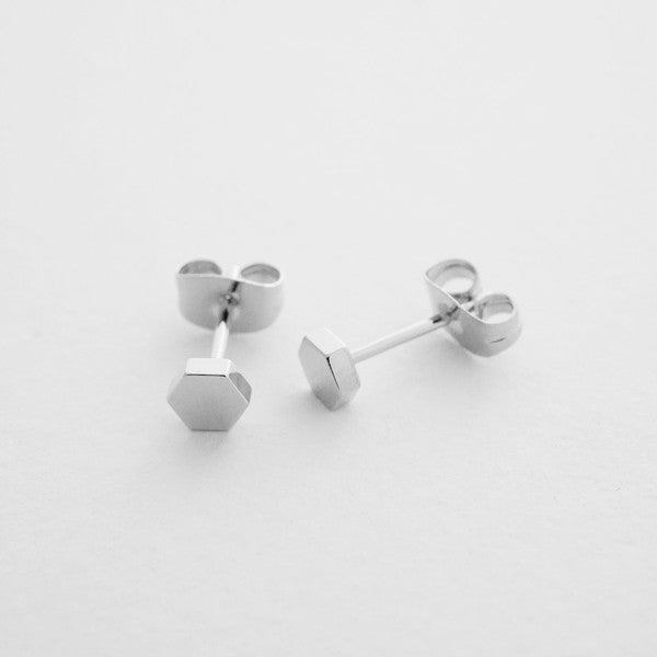 Hexagon Stud Earrings