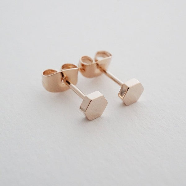 Hexagon Stud Earrings