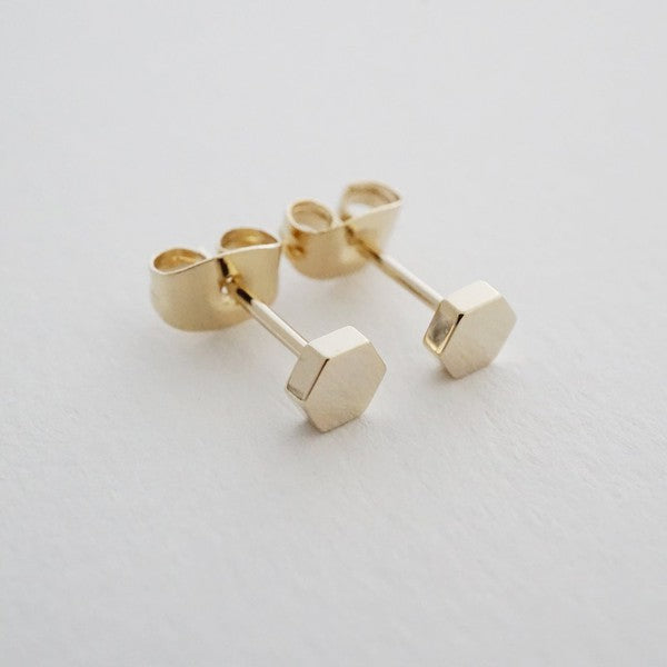 Hexagon Stud Earrings