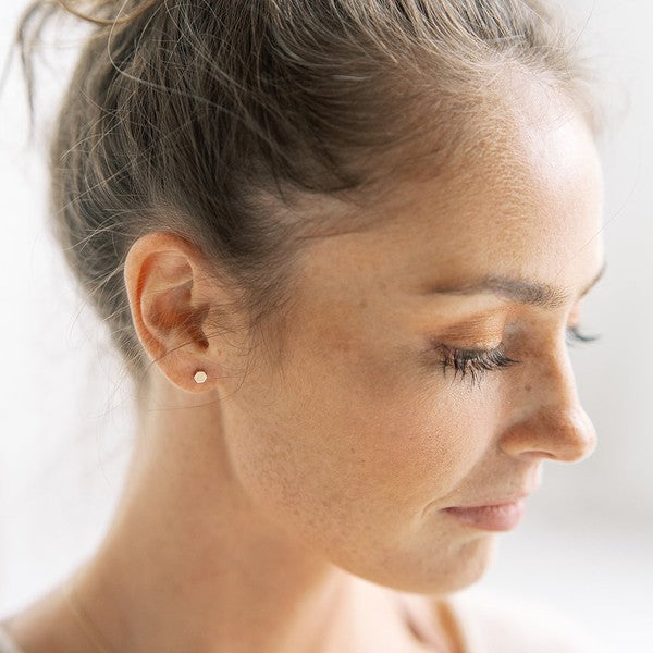 Hexagon Stud Earrings