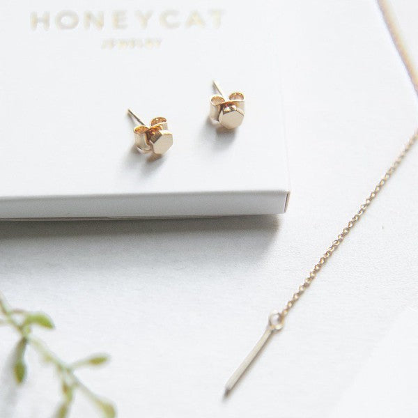 Hexagon Stud Earrings