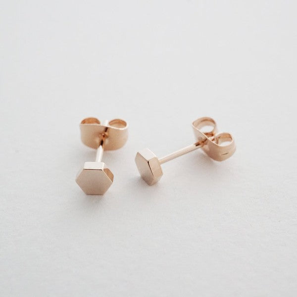 Hexagon Stud Earrings