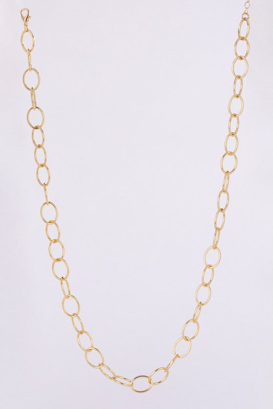 Chain bracelet and necklace set - gold