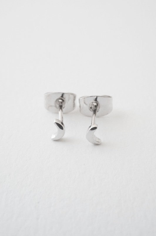 Mini Moon Stud Earrings