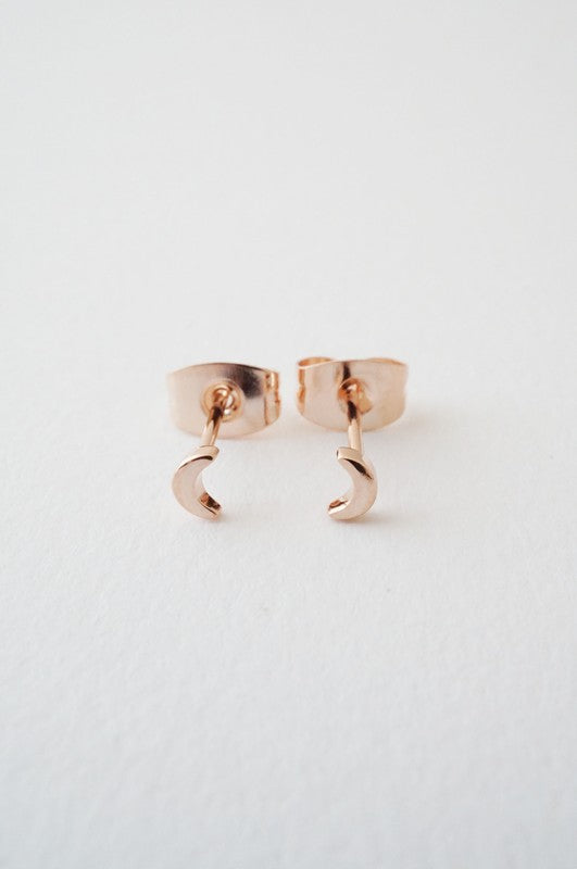 Mini Moon Stud Earrings