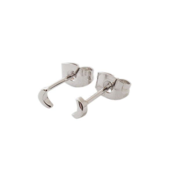 Mini Moon Stud Earrings