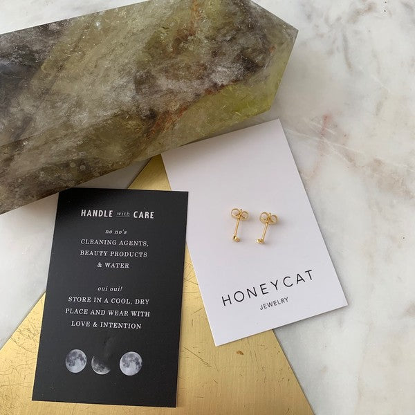 Mini Moon Stud Earrings