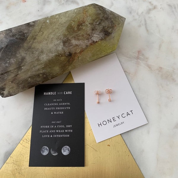 Mini Moon Stud Earrings