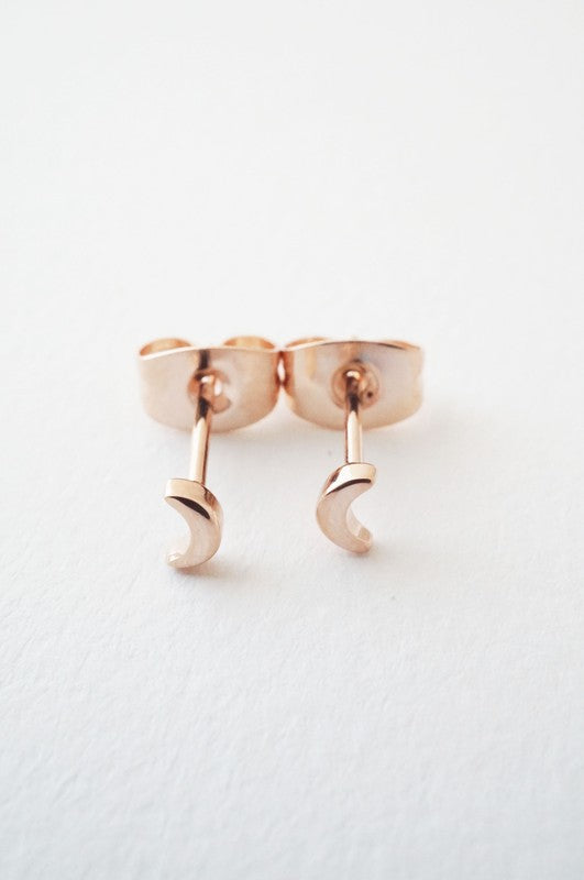 Mini Moon Stud Earrings
