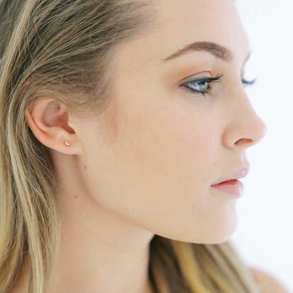 Mini Moon Stud Earrings