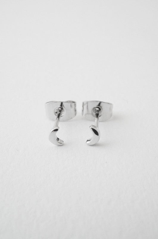 Mini Moon Stud Earrings