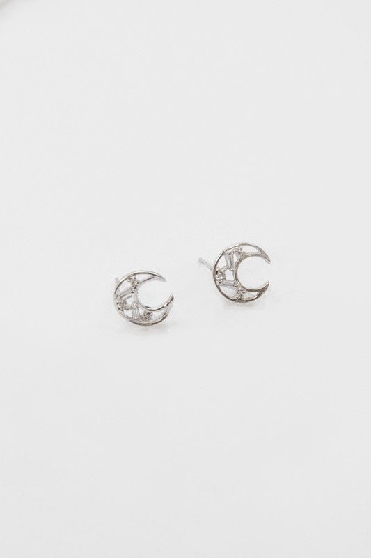 Crescent Stone Earrings