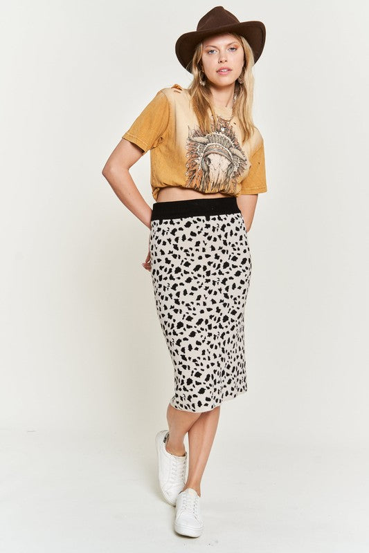 ANIMAL PRINT SWEATER SKIRTS