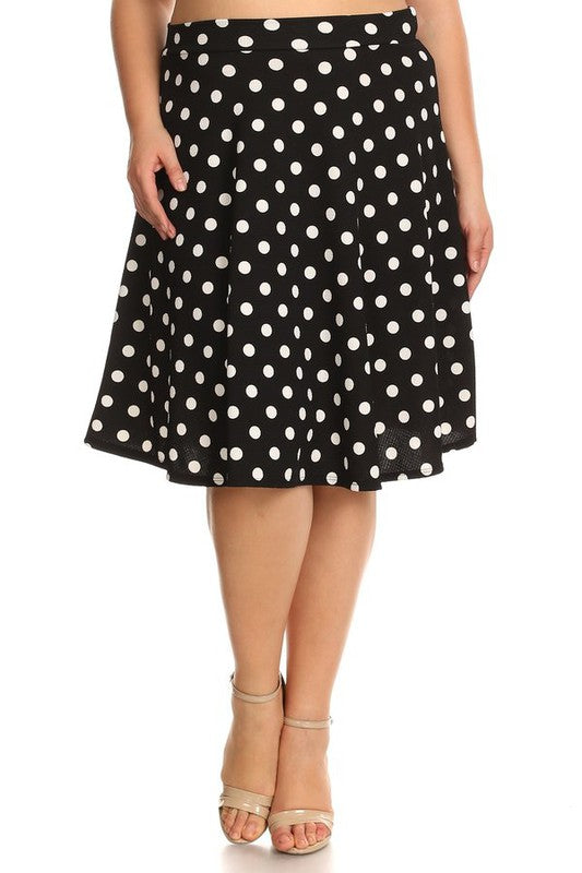 White and red polka dot skirt