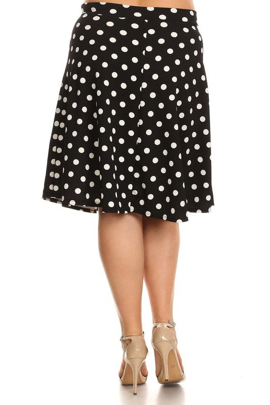 White and red polka dot skirt