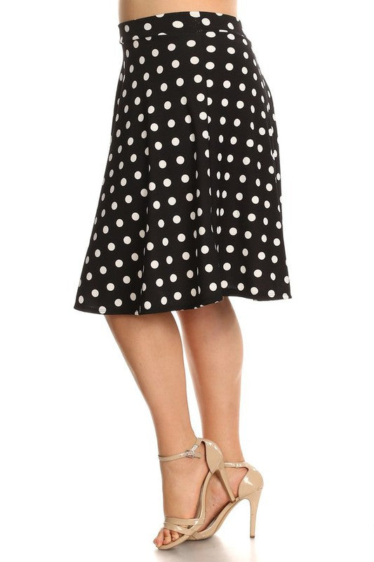 White and red polka dot skirt