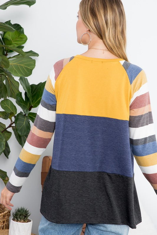 STRIPE COLORBLOCK TOP