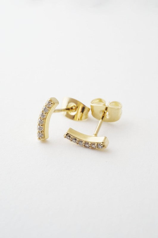Crystal Arc Earrings