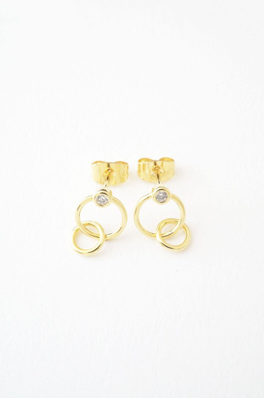 Crystal Link Hoop Earrings