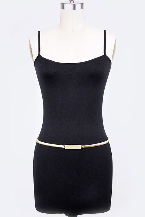 Simple Buckle Fashion Stretch Chain Belt