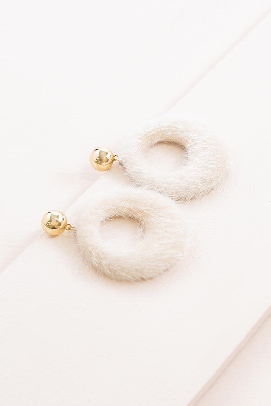 Fuzzy Mod Circle Earrings