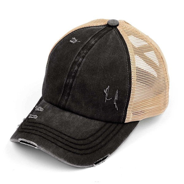 C.C Multi Level Crisscross Pony Cap