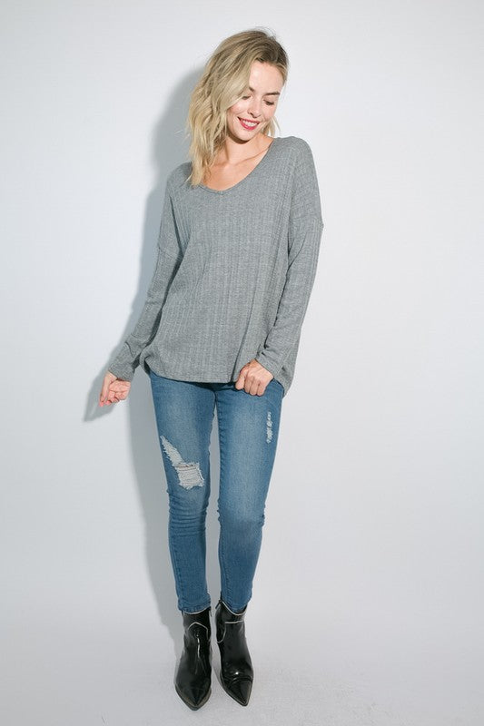 VARIEGATED CASHMERE TOP