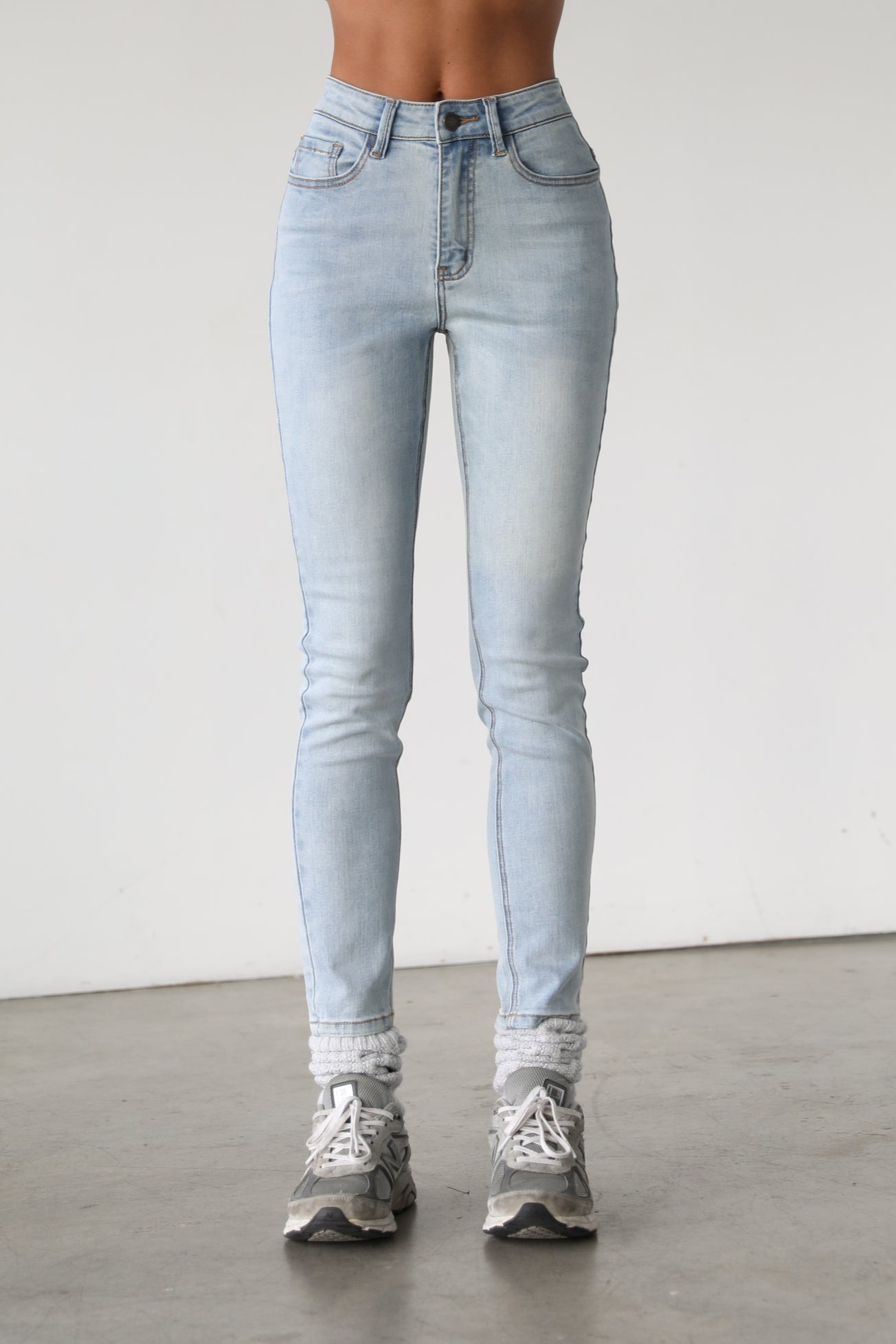 DOGMA DENIM - HIGH RISE SKINNY STRETCH DENIM JEANS - DG7120KL