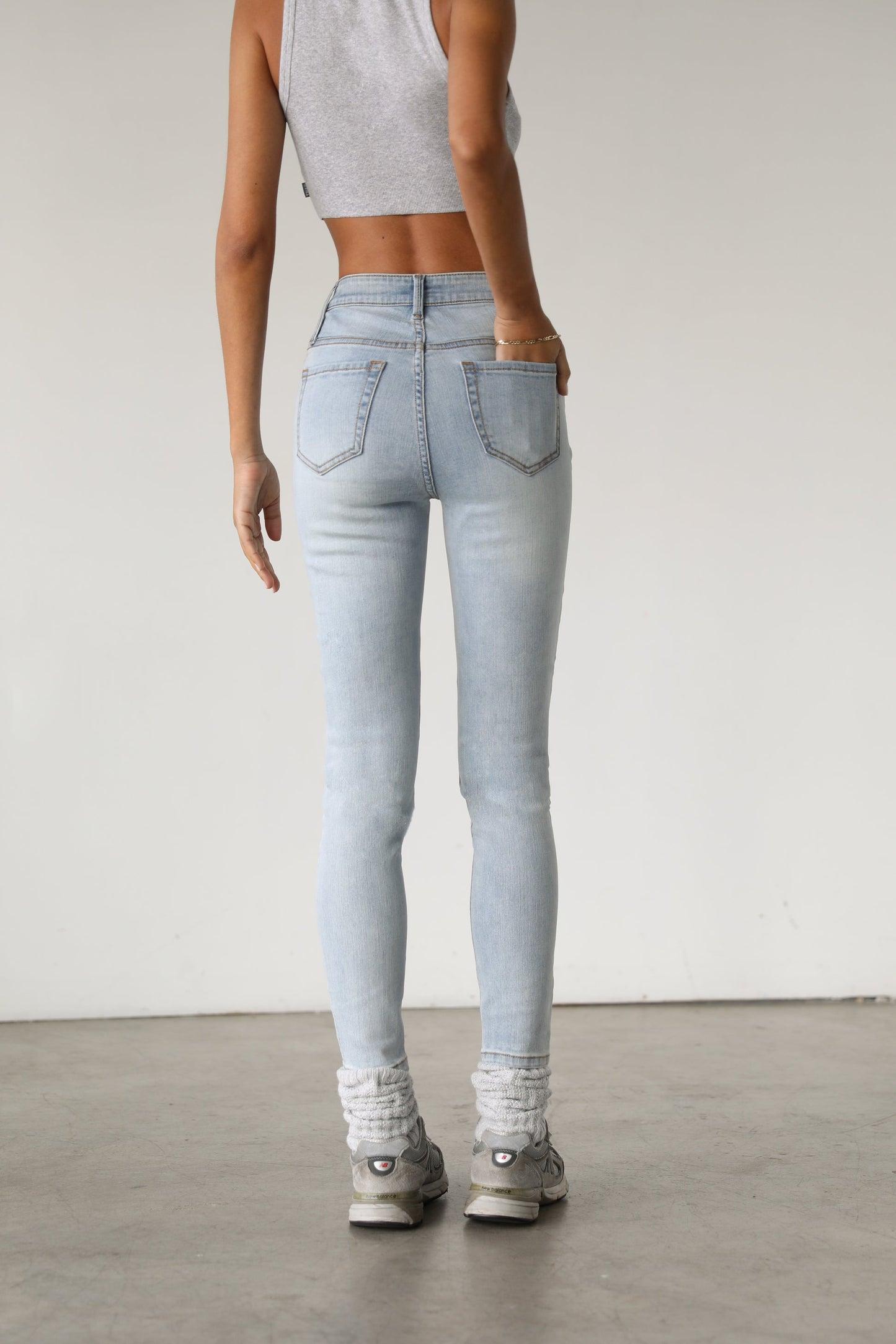 DOGMA DENIM - HIGH RISE SKINNY STRETCH DENIM JEANS - DG7120KL