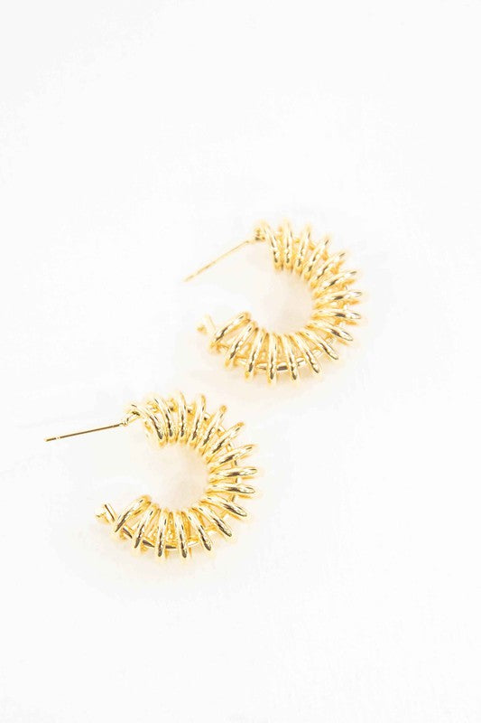 Coiled Hoop Earrings