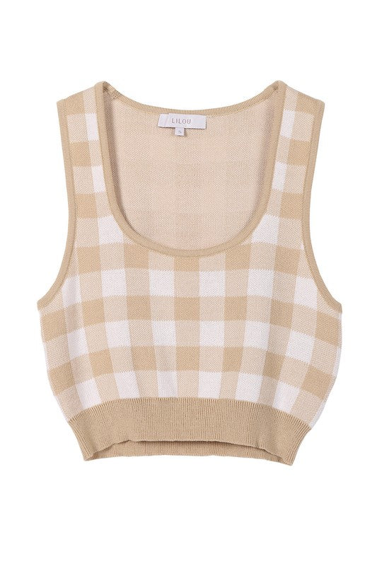 SL Gingham pattern other top