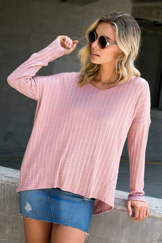 VARIEGATED CASHMERE TOP