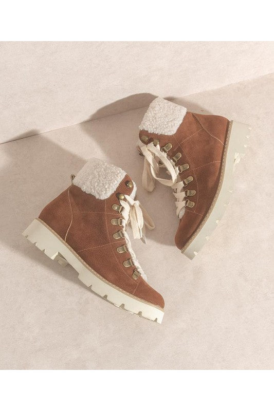 AALIYAH-FUR COMBAT BOOTIES