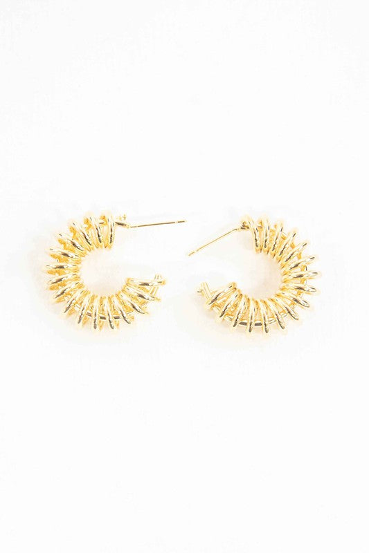 Coiled Hoop Earrings