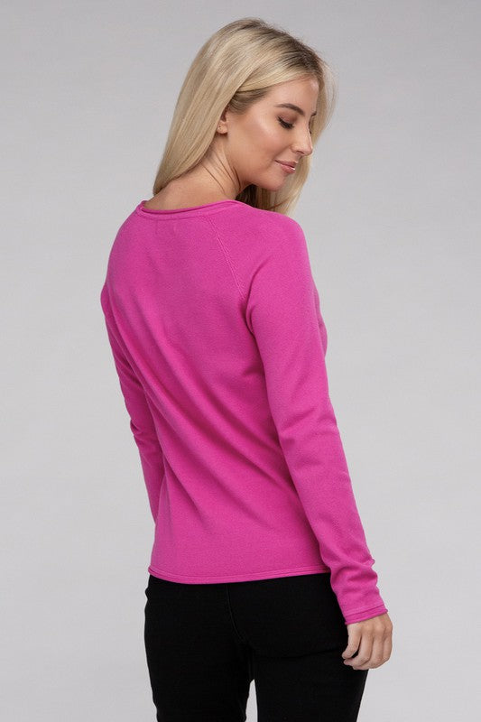 Viscose Round Neck Basic Sweater