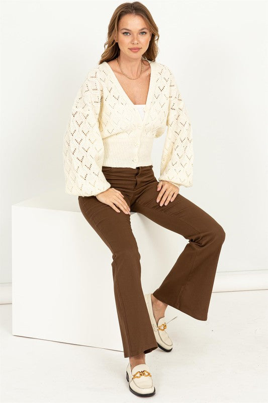 Days Together Pointelle Sweater Cardigan