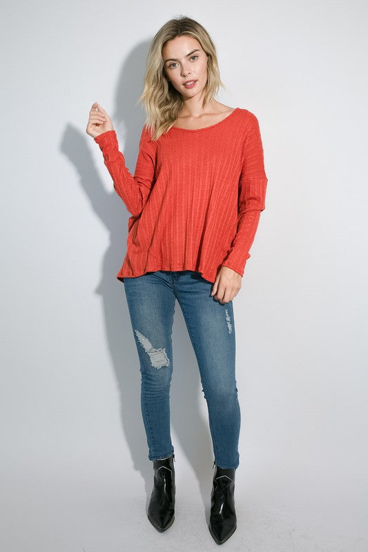 VARIEGATED CASHMERE TOP