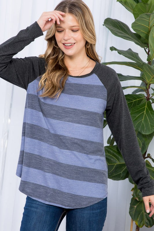 STRIPE MIXED BASIC TOP