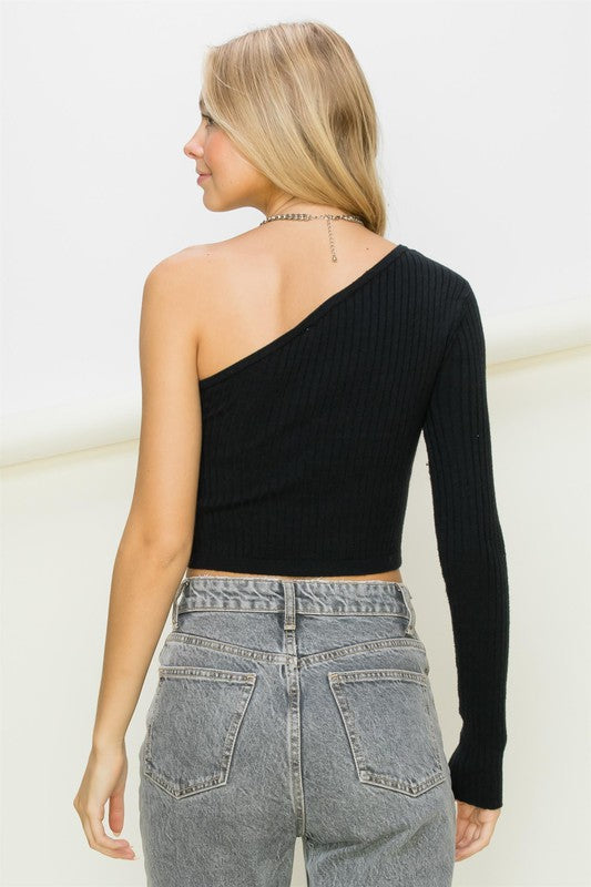 Light Up the Mood Ribbed Sweater Top