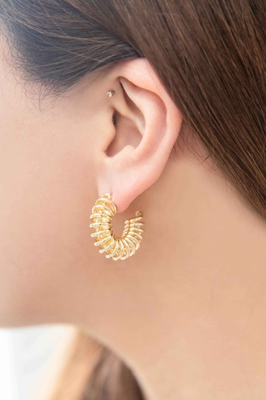 Coiled Hoop Earrings