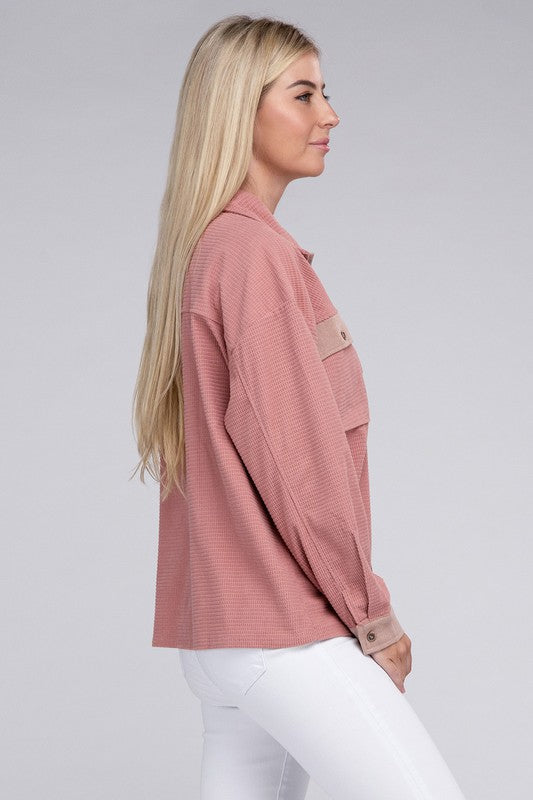 Two Tone Flap Pocket Shirt